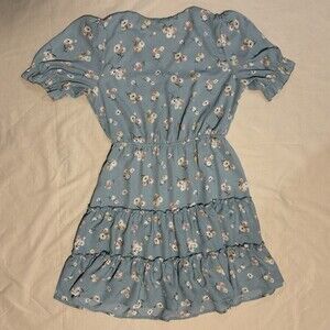 Inspired Hearts Women’s Blue Floral‎ Dress Size L